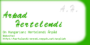 arpad hertelendi business card