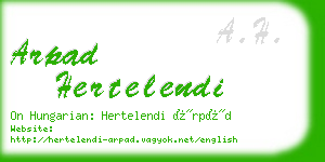 arpad hertelendi business card